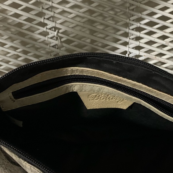 Vintage 80s hand painted Botany Hand bag satchel - Picture 9 of 10